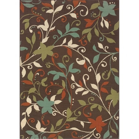 Sphinx By Oriental Weavers Rug, Montego 967X6 6x9 Rectangle - Brown/ Green-Polypropylene M967X6200290ST